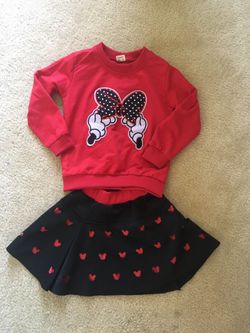 EUC Minnie 2 pcs outfit set size 4T