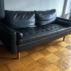Faux Leather Couch