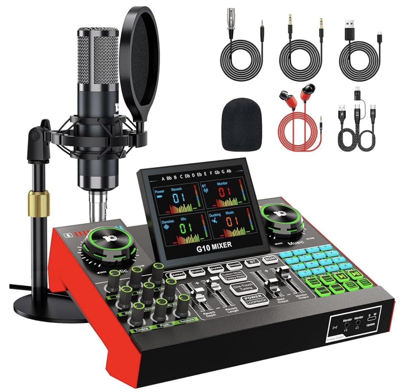 π€ Podcast Microphone Bundle with Audio Mixer ποΈ