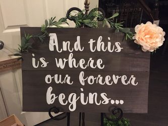Wooden Wedding Sign