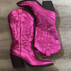 Pink cowgirl boots