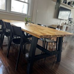 Wood Dining table, 92 1/2x39 3/8 "