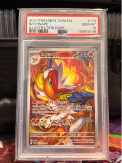 Pokemon PSA 10 Infernape #173 Illustration Rare Twilight Masquerade