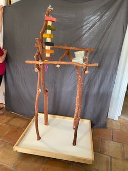 Manzanita Parrot Stand. Perch / Parrot Play Stand