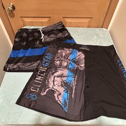 Police Thin Blue Line Shorts Size 2XL