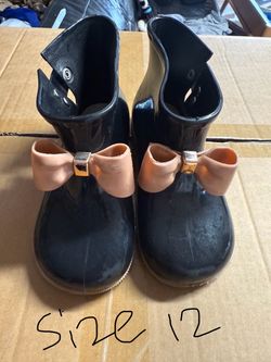 mini melisa style size 12 girl rain boots