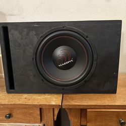 12” Massive Audio Eco 500watts Svc 4ohms  With Box Ported For Compact Cars 