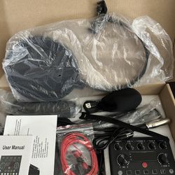 Podcast Equipment Bundle, BM-800 Podcast Microphone Bundle with V8S Voice Changer, Music Recording Equipment with Condenser