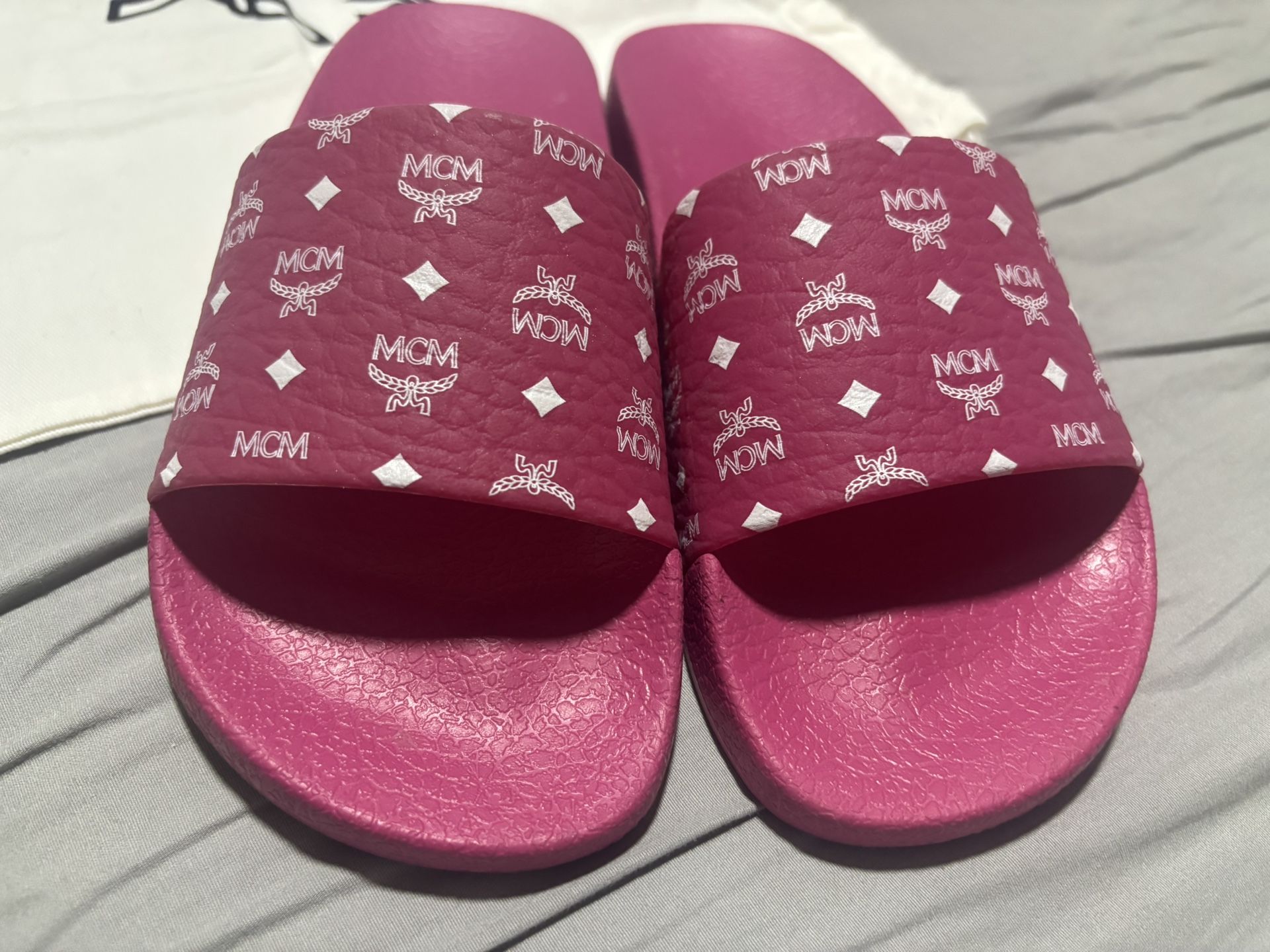 MCM Women's Rubber Slides SIZE 6, Bloomingdale's