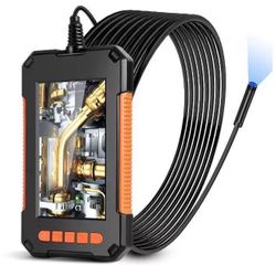Industrial Endoscope Borescope Camera 1080P HD Video Inspection Camera with IPS Screen 180 Wide Viewing Angle,8 Bright LED Lights,16.4ft,for Car,Air C