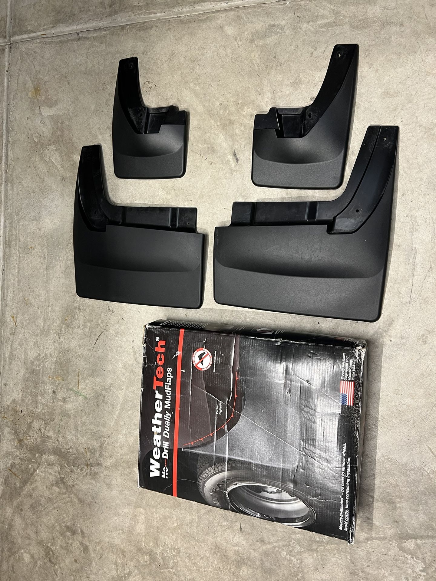 Used Mud Flaps Front And Rear For 2010-2018 Ram 2500/3500 DRW