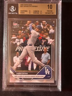 Shohei Ohtani 2025 Topps Now #221 – BGS 10 Pristine | 20th HR Milestone | Dodgers Record Book