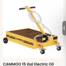Cammoo 15 Gal Oil Drain W/ Electric Pump