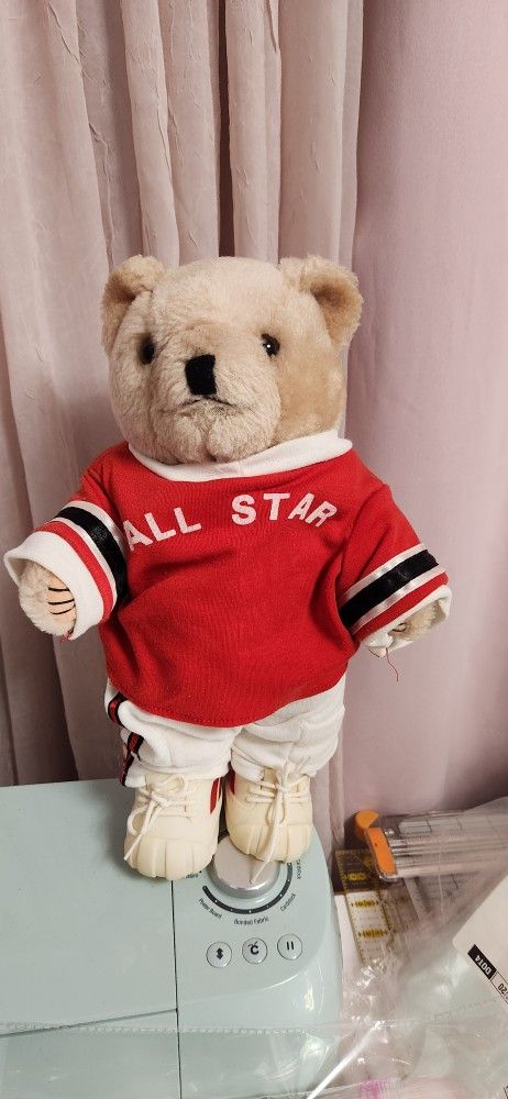 Vintage Football Teddy Bear