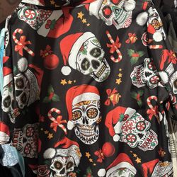 Dia De Los Muertos Skull Christmas Shirt Men’s Xl