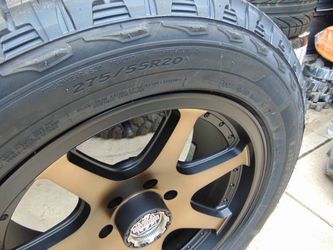 20X9 Satin Bronze and Black Centerline Rims 275 55 20 All Terrain Tires