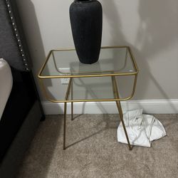 Two gold End Tables 