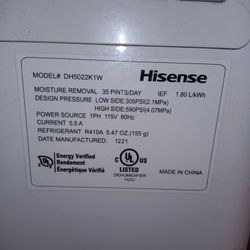 Hisense Dehumidifier 