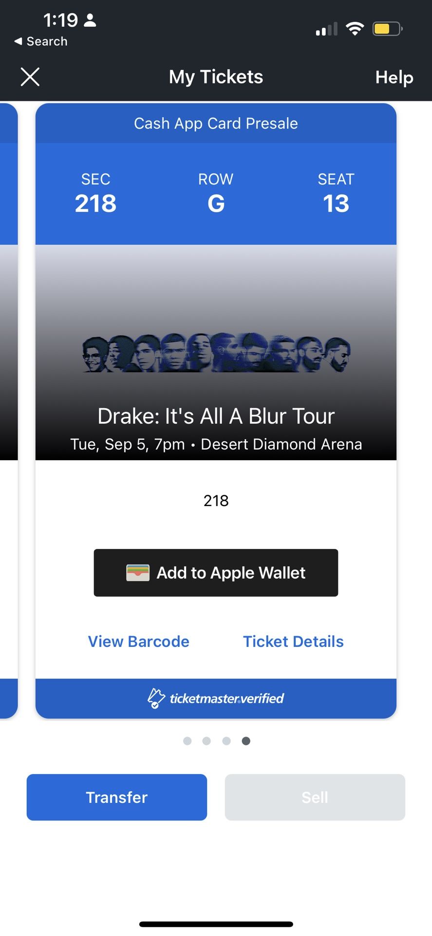 Drake Tickets $410 each 