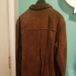 BROWN MERONA LEATHER _SUEDE JACKET COAT..SIZE XL MENS..LIKE NEW!!