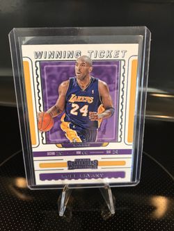 Panini Contenders Kobe Bryant Basketball Card - Winning Ticket RARE Insert - Lakers Jersey 24 Black Mamba Collectible - MINT - $29 OBO