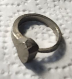 Vintage HORSESHOE NAIL Ring Nickel Like Man's Ring -  Men's Western Ring