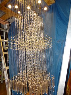 5 Ft Italian Crystal Chandelier 