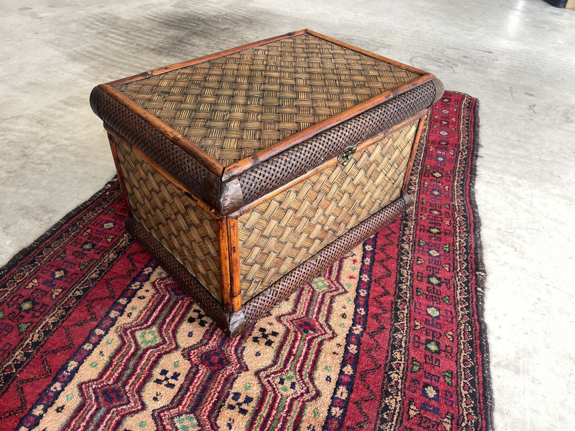 Vintage Bombay storage trunk