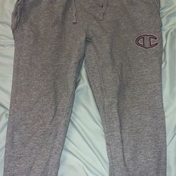 Grey Champion joggers with embroidered logo