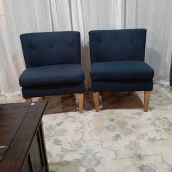 2 Blue Accent Chairs