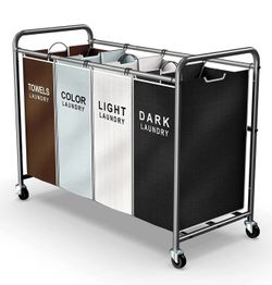 ROMOON Laundry Hamper Sorter Cart