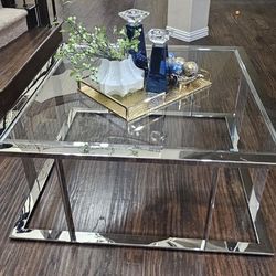 Modern Coffee Table (Only) – Chrome Finish