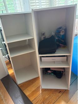 For free 2 white open bookcase