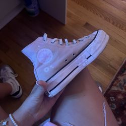 Purple Floral Converse