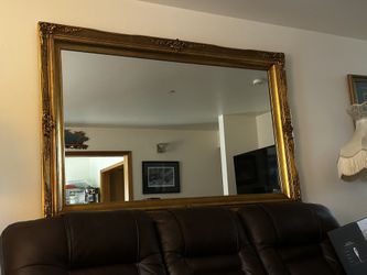 Large Antique Design Gold Wall Mirror 