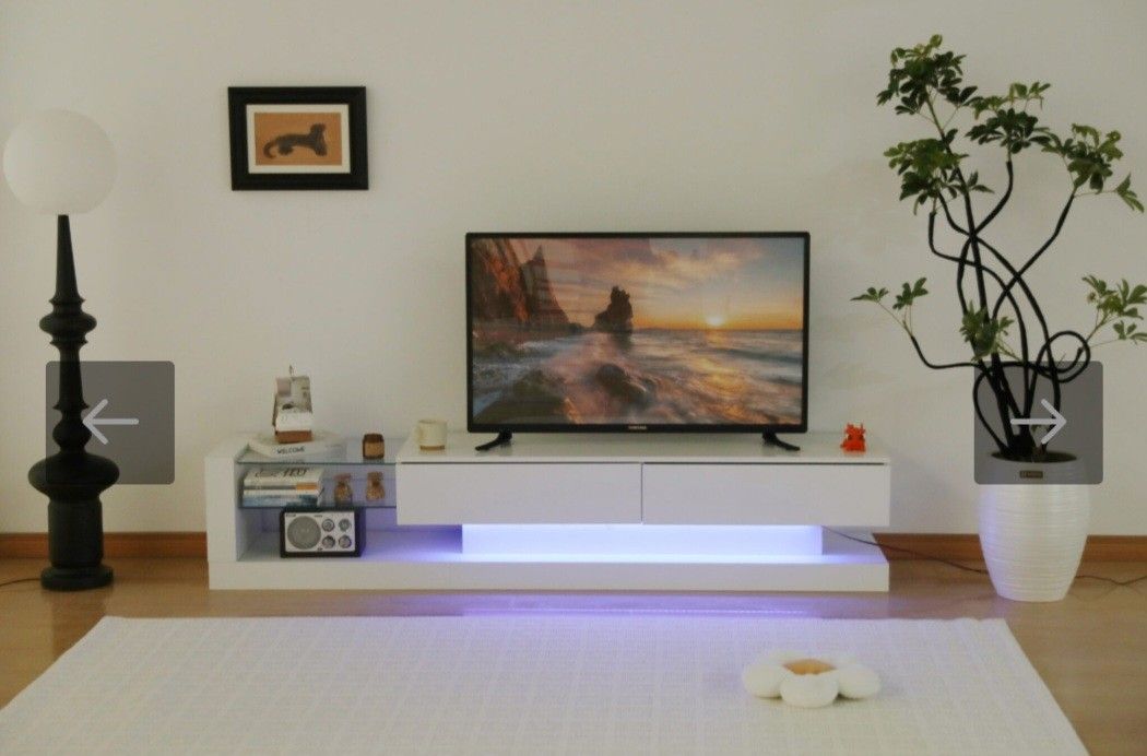 TV STAND ( HIGH GLOSS AND LED LIGHTS )
