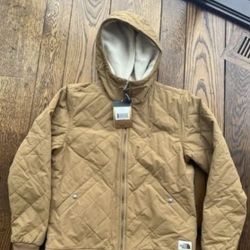 The North Face Cuchillo Mens Insulated FullZip Hooded Jacket Utility Brown Small