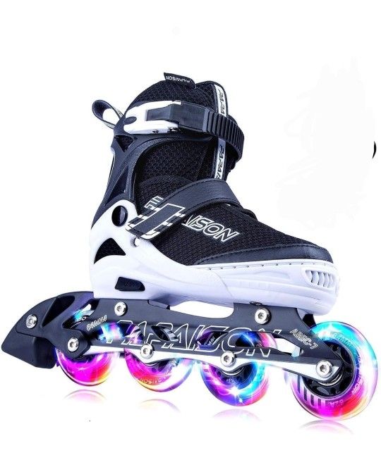 Inline Roller Skates And Protective Gear Bundle