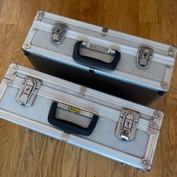 Two 1970s Vintage Aluminum Photography Photo Camera Cases