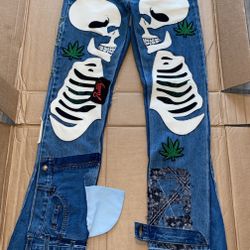 1OF1 Mens Patchwork Flare Denims 