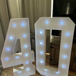 Marquee Numbers For 40th Birthday