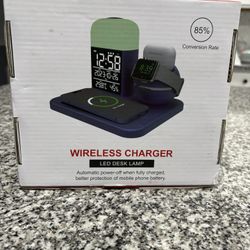 LED Desk Lamp with Wireless Charging Pad — New & Stylish