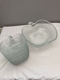 Apple Shaped Dessert Plates and Server