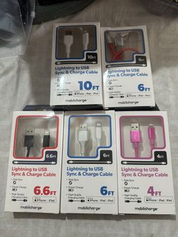 Light to USB Sync & Charger Cable different lengths 