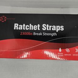 Ratchet straps , 2300 lbs strength, weather resistant, quick lock, 4 piece with bag