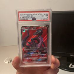 2017 Pokémon Sun & Moon Burning Shadows Full Art Salazzle GX PSA 8