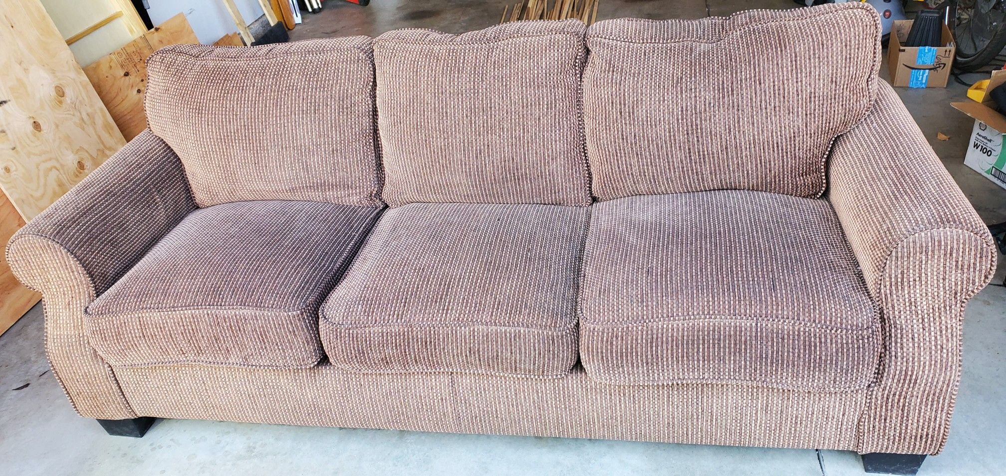 Nice Brown Fabric Couch Sofa