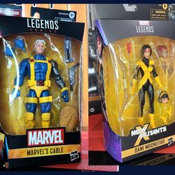 Marvel Legends Cable Zabu BAF & Dani Moonstar Exclusive Action Figure Bundle 