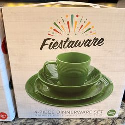 Fiestaware set. Red and Green