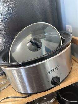 Crock-Pot Stainless Steel Slow Cooker + Glass Lid